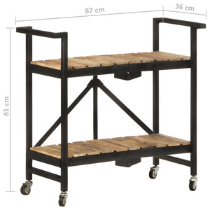 Küchenwagen Mango Massivholz 87 cm