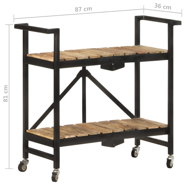 Küchenwagen Mango Massivholz 87 cm