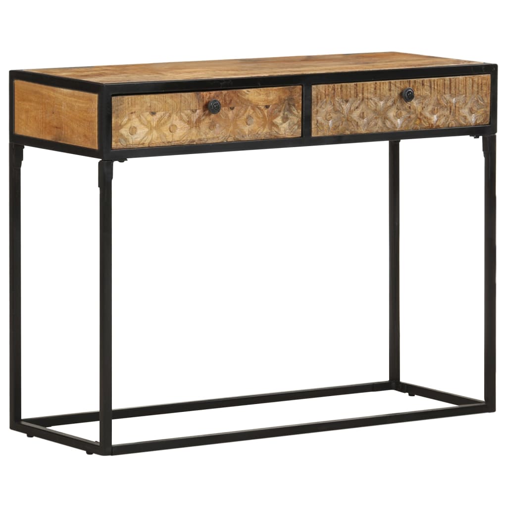vidaXL Table console 100x35x75 cm en bois de manguier massif