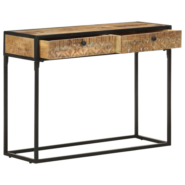 vidaXL Table console 100x35x75 cm en bois de manguier massif