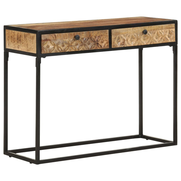 vidaXL Table console 100x35x75 cm en bois de manguier massif