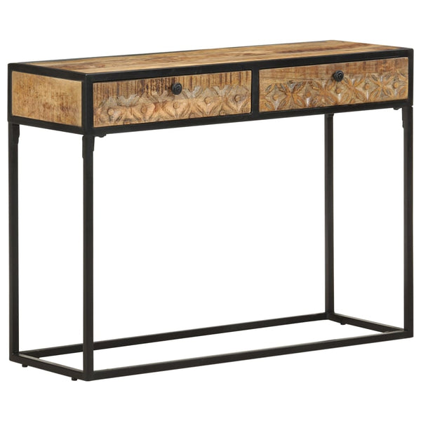 vidaXL Table console 100x35x75 cm en bois de manguier massif