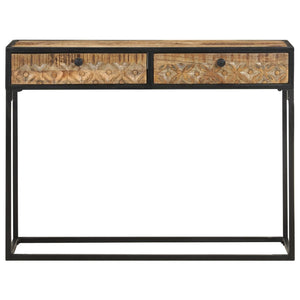 vidaXL Table console 100x35x75 cm en bois de manguier massif