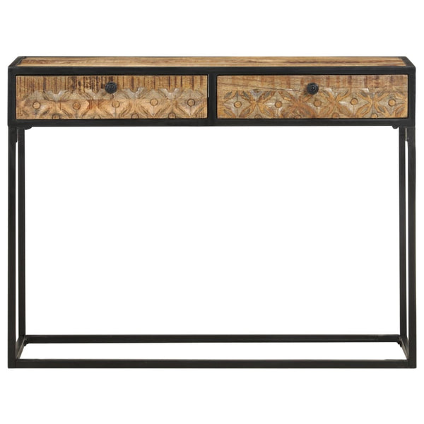 vidaXL Table console 100x35x75 cm en bois de manguier massif