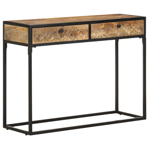 vidaXL Table console 100x35x75 cm en bois de manguier massif