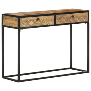 vidaXL Table console 100x35x75 cm en bois de manguier massif