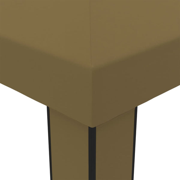Pavillon mit Doppeldach 3x6 m Taupe 180 g/m²