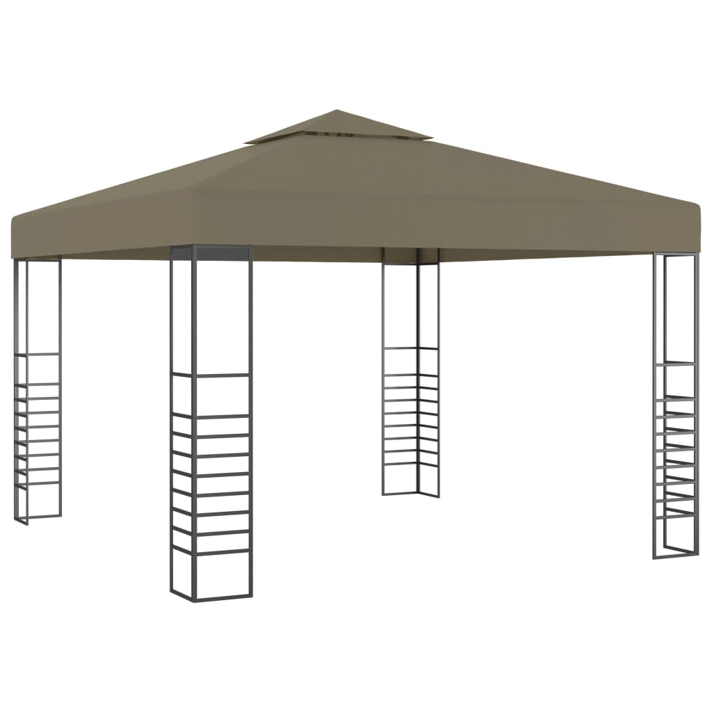 vidaXL Tonnelle de jardin 3x3 m Taupe 180 g/m²