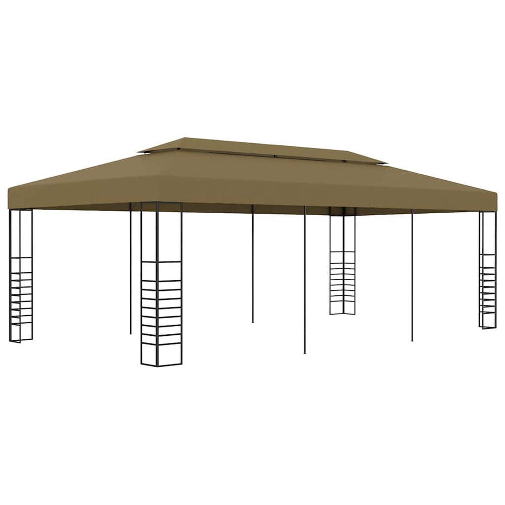 vidaXL Pavillon de jardin 6x3x2,7 m taupe 180 g/m²