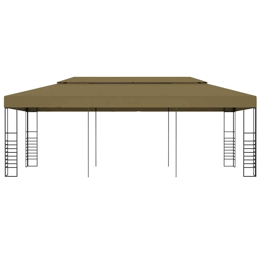 vidaXL Pavillon de jardin 6x3x2,7 m taupe 180 g/m²