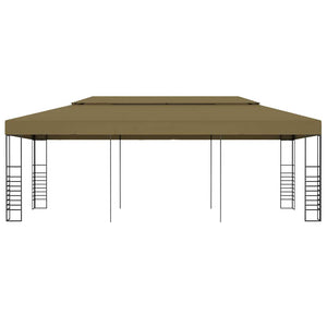 Gartenpavillon 6x3x2,7 m Taupe 180 g/m²