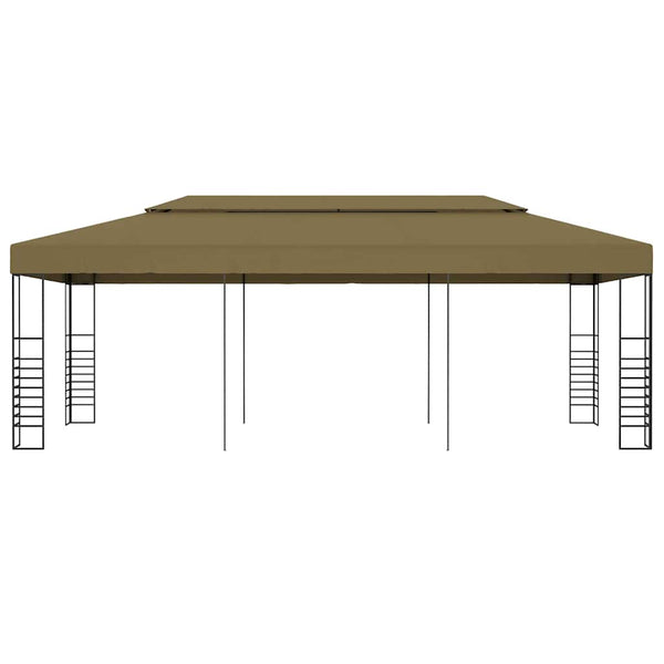 Gartenpavillon 6x3x2,7 m Taupe 180 g/m²