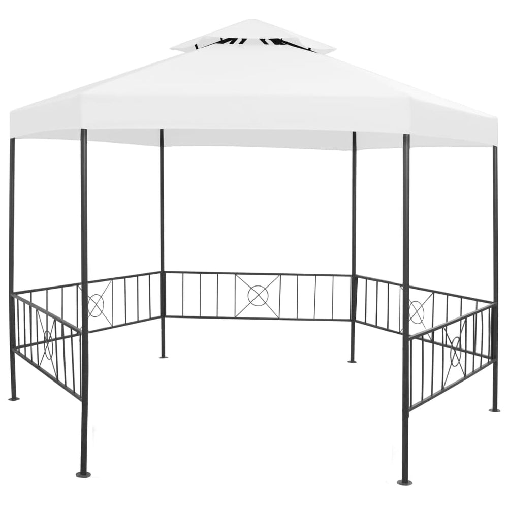 vidaXL Pavillon de jardin 323x275x265 cm Blanc 180 g/m²