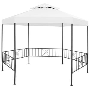Gartenpavillon 323x275x265 cm Weiß 180 g/m²