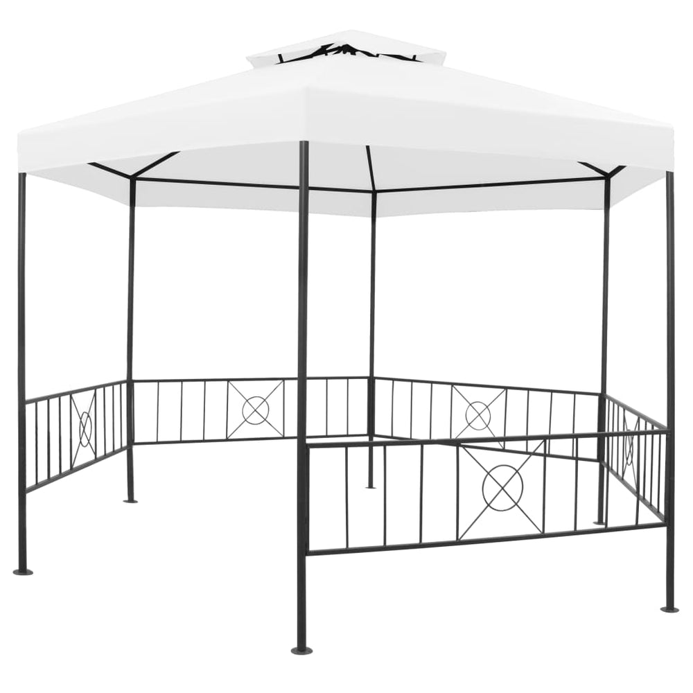 vidaXL Pavillon de jardin 323x275x265 cm Blanc 180 g/m²
