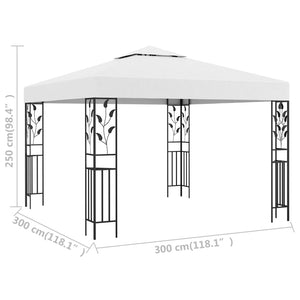 vidaXL Pavillon 3x3 m Blanc 180 g/m²