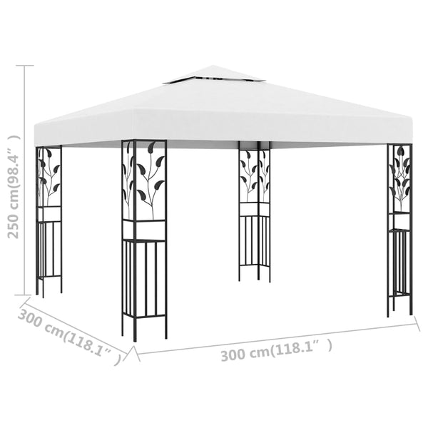 vidaXL Pavillon 3x3 m Blanc 180 g/m²