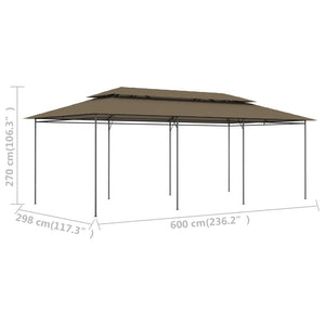 Pavillon 600x298x270 cm Taupe 180 g/m²