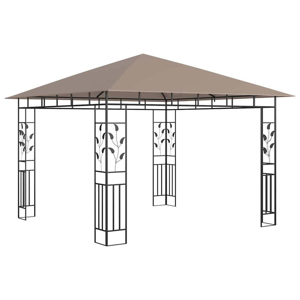 vidaXL Pavillon avec moustiquaire 3x3x2,73 m Taupe 180 g/m²