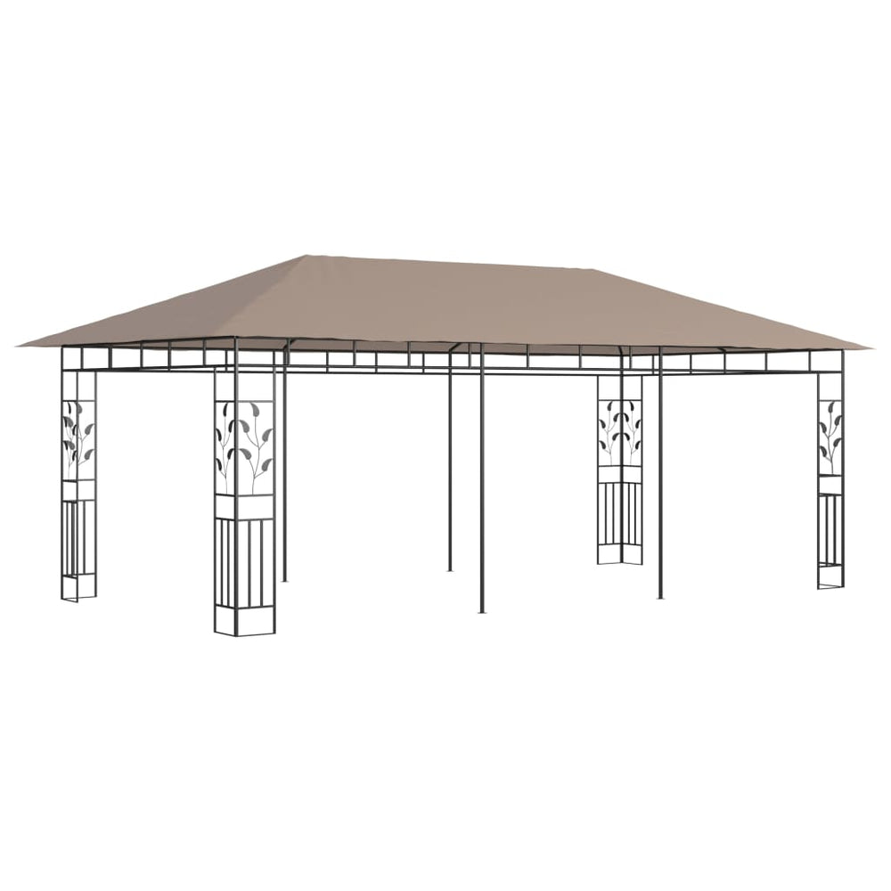 vidaXL Pavillon avec moustiquaire 6x3x2,73 m Taupe 180 g/m²