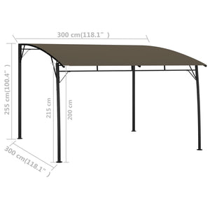 Garten-Sonnenschutz 3x3x2,55 m Taupe