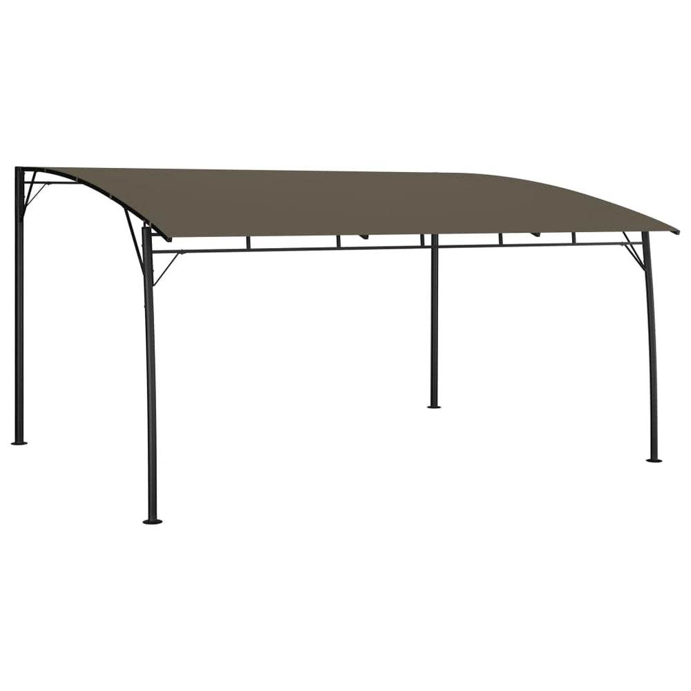 vidaXL Abri de jardin avec parasol 4x3x2,55 m Taupe