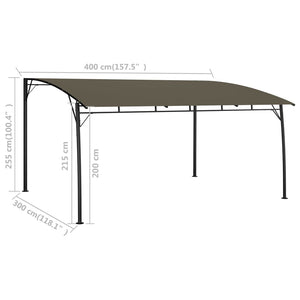 Garten-Sonnenschutz 4x3x2,55 m Taupe