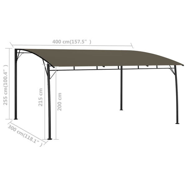 Garten-Sonnenschutz 4x3x2,55 m Taupe