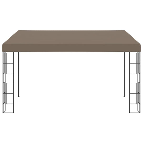 Wand-Pavillon 4x3 m Taupe Stoff