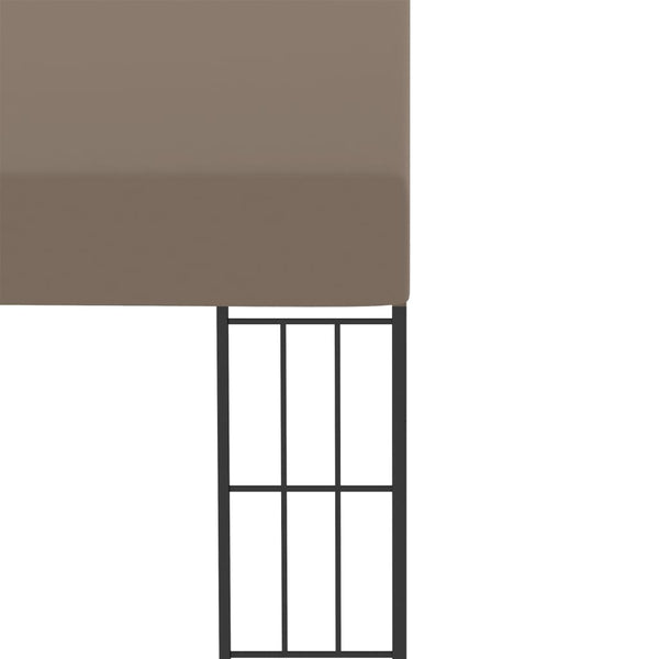 Wand-Pavillon 4x3 m Taupe Stoff