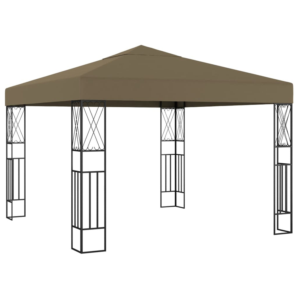 vidaXL Pavillon 3x3 m en tissu taupe