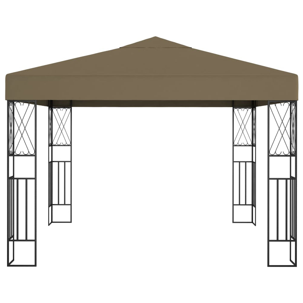 vidaXL Pavillon 3x3 m en tissu taupe