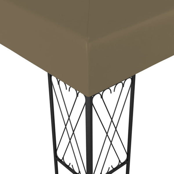 vidaXL Gazebo 3x3 m Taupe Fabric