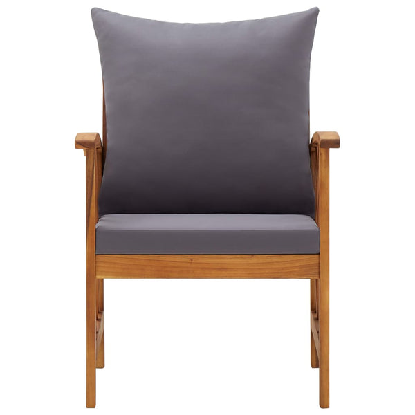 vidaXL Chaises de jardin avec coussins 2 pcs Bois d'acacia massif