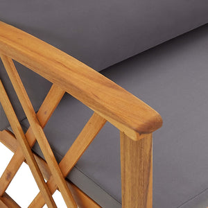 vidaXL Chaises de jardin avec coussins 2 pcs Bois d'acacia massif