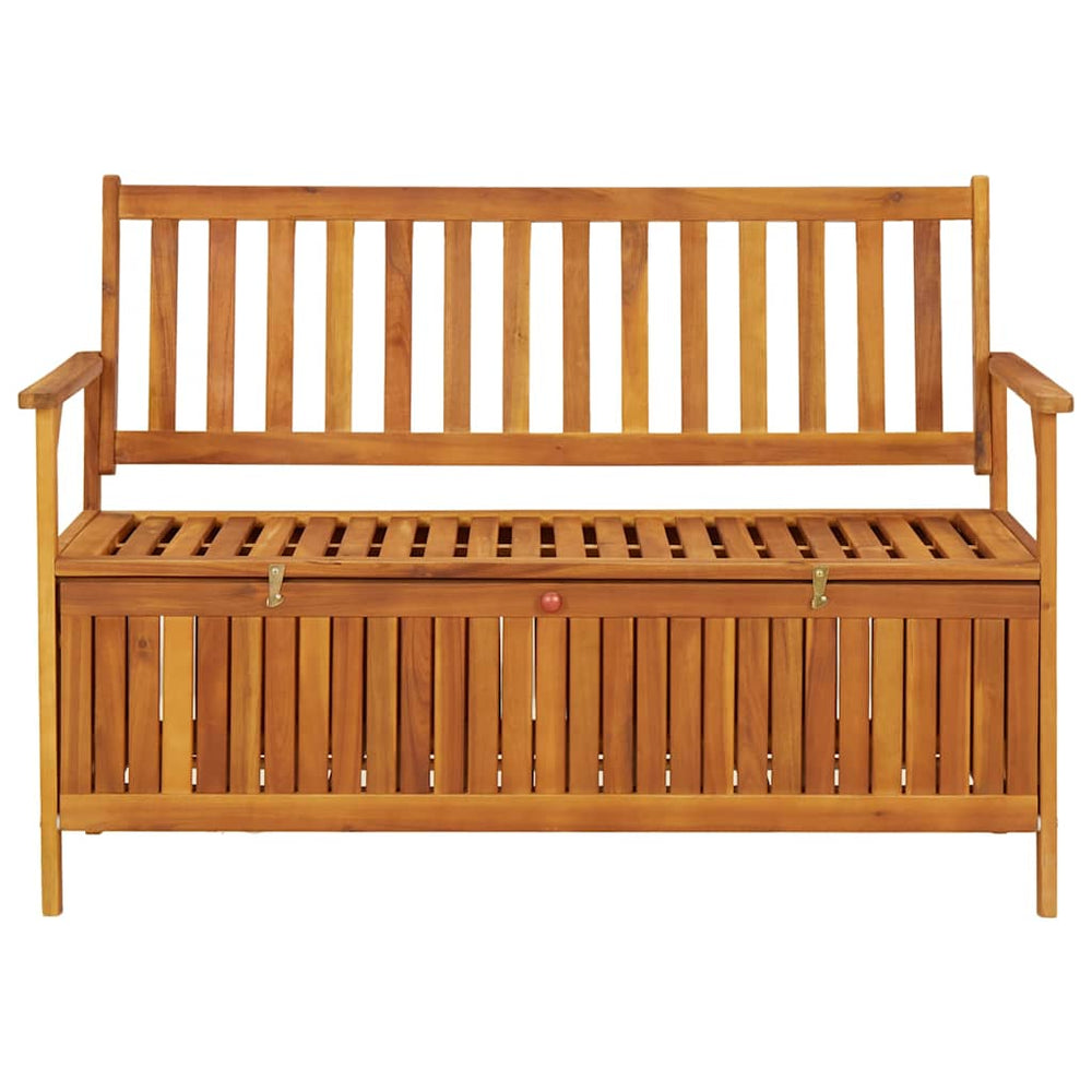 Gartenbank mit Stauraum 120 cm Massivholz Akazie