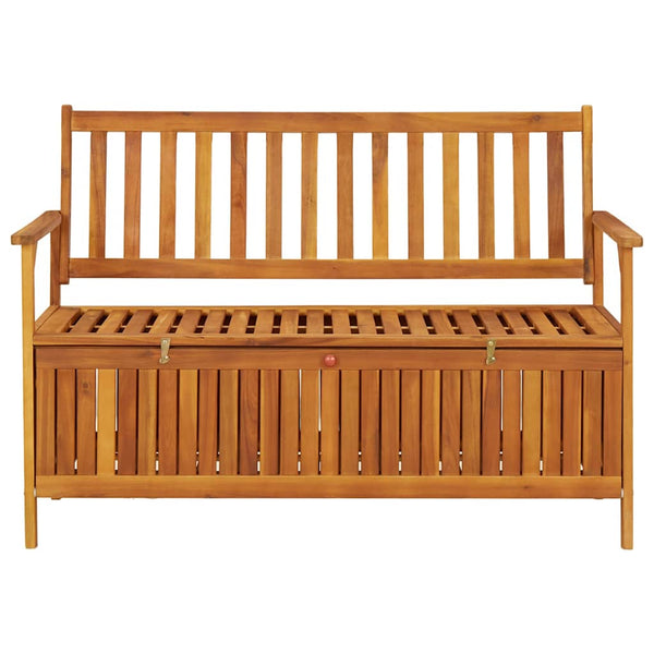 Gartenbank mit Stauraum 120 cm Massivholz Akazie