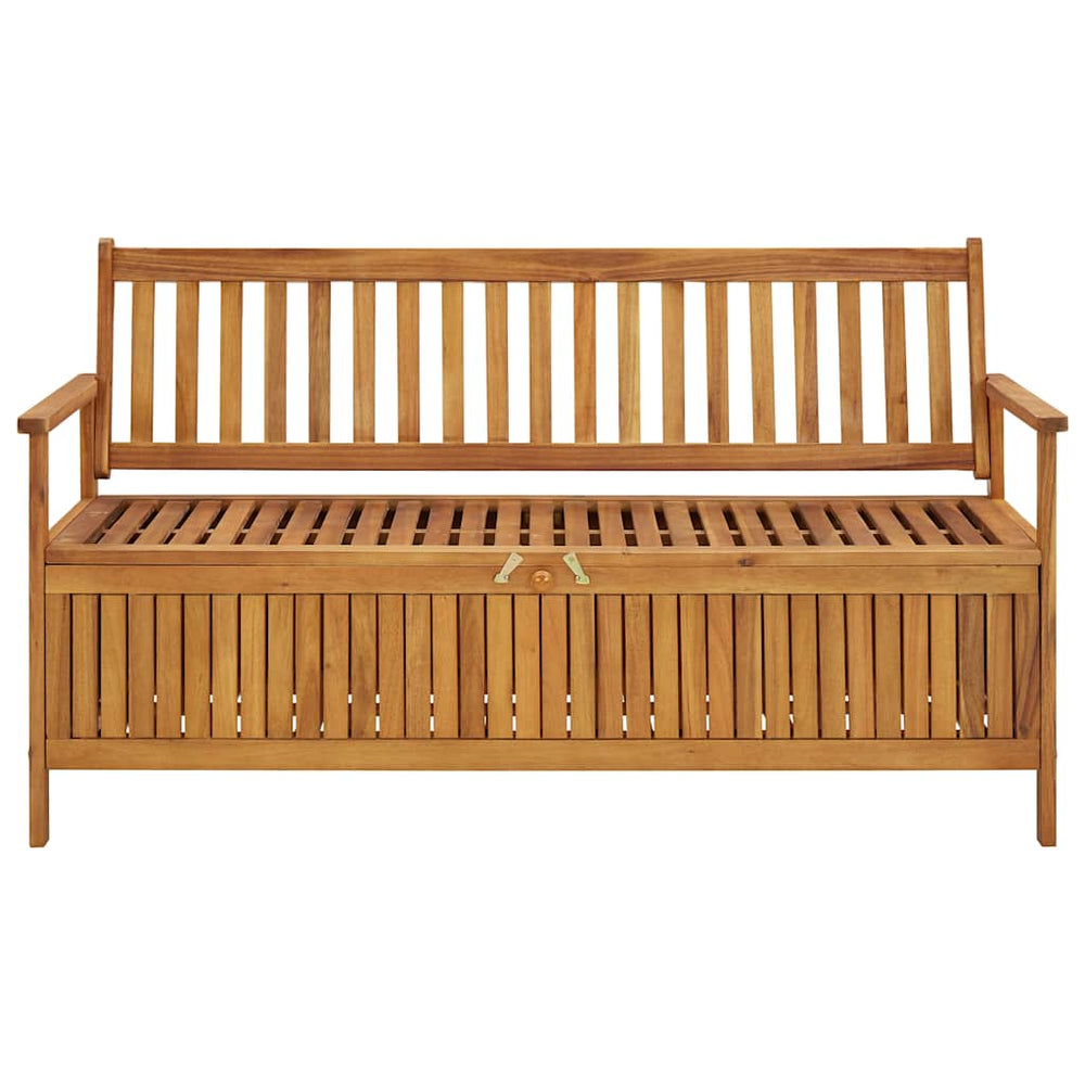 Gartenbank mit Stauraum 148 cm Massivholz Akazie