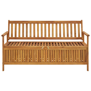 Gartenbank mit Stauraum 148 cm Massivholz Akazie