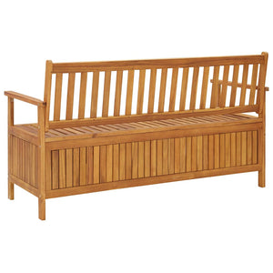 Gartenbank mit Stauraum 148 cm Massivholz Akazie
