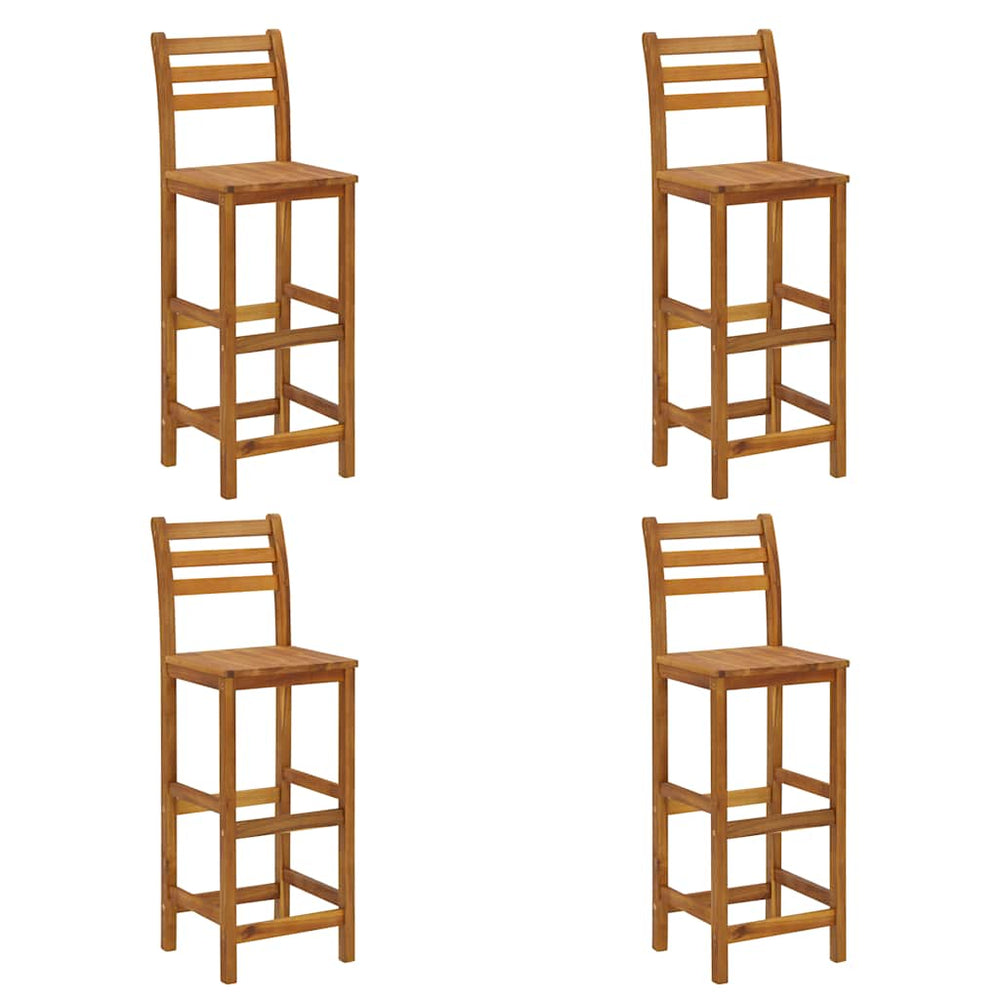 Barhocker 4 Stk. Massivholz Akazie