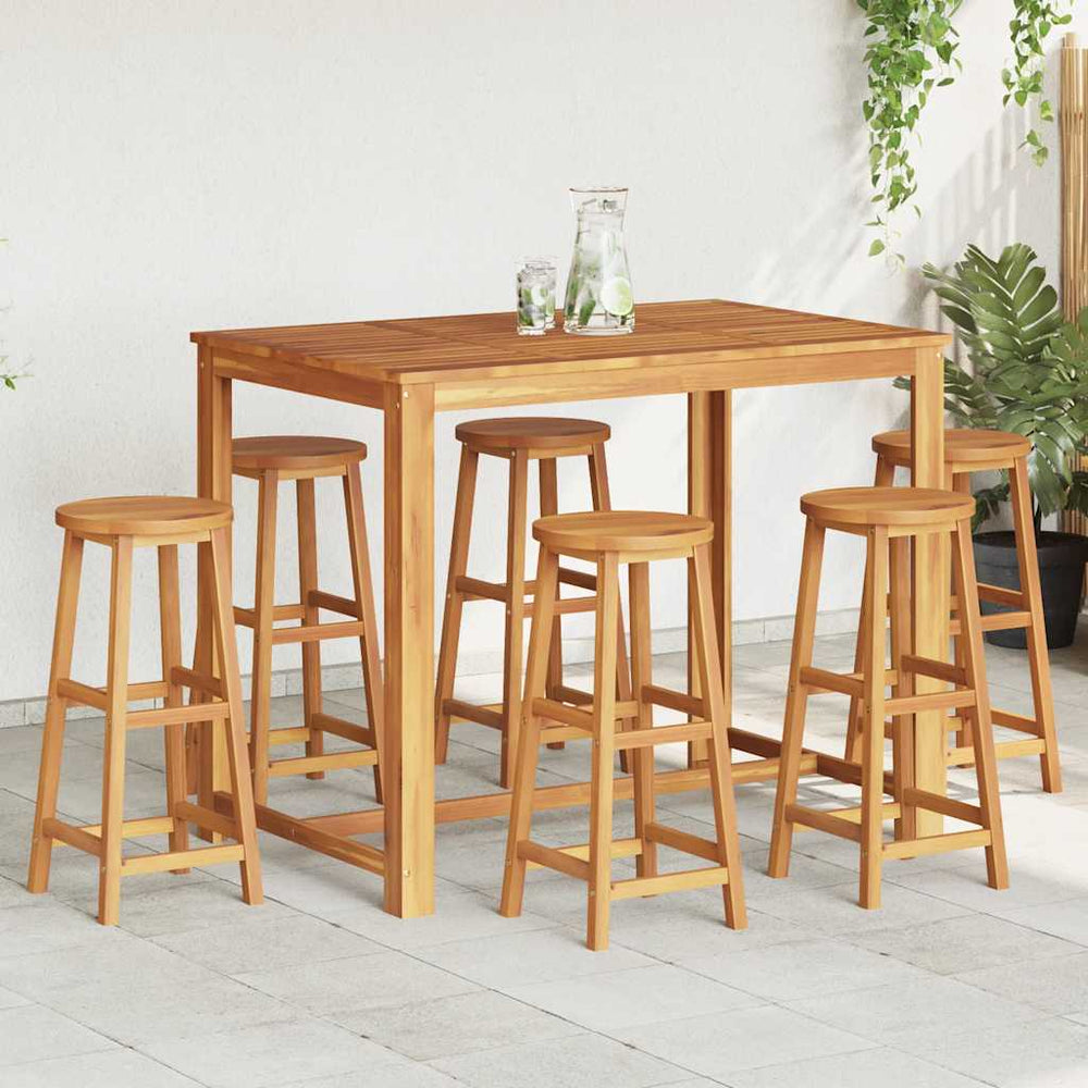 Barhocker 6 Stk. Massivholz Akazie