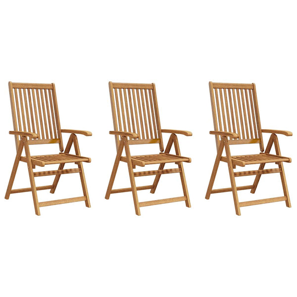 Klappbare Gartenstühle 3 Stk. Massivholz Akazie