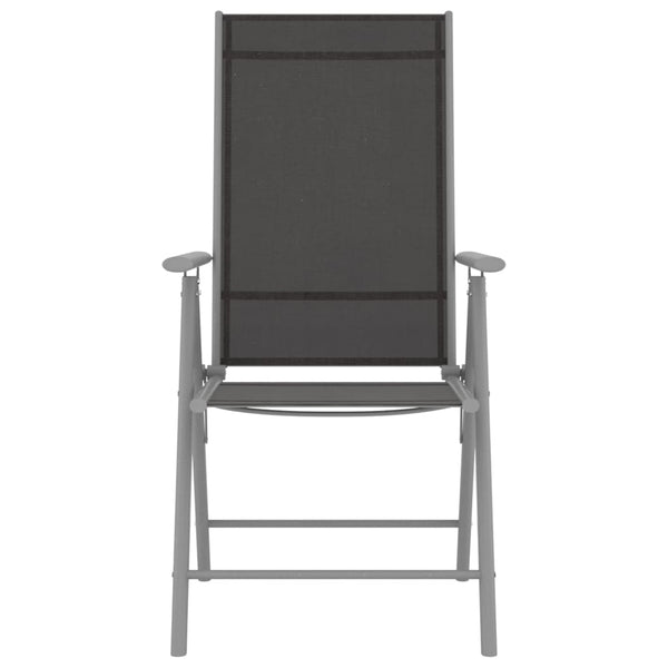 Gartenstühle Klappbar 2 Stk. Textilene Schwarz