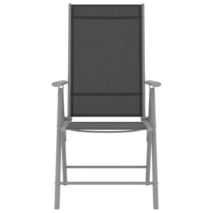 Gartenstühle Klappbar 4 Stk. Textilene Schwarz