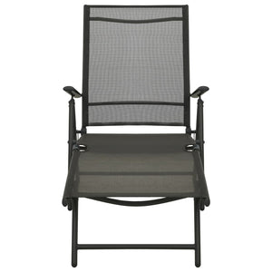 3-tlg. Garten-Lounge-Set Textilene und Aluminium Schwarz