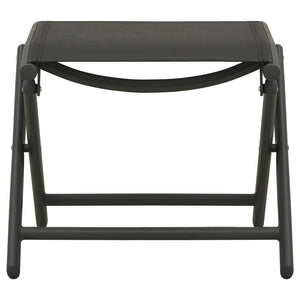 3-tlg. Garten-Lounge-Set Textilene und Aluminium Schwarz