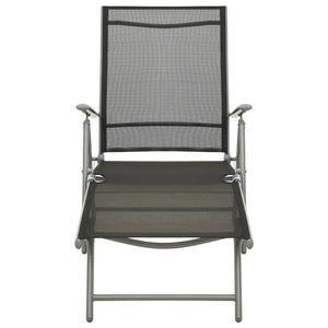 3-tlg. Garten-Lounge-Set Textilene und Aluminium Silbern