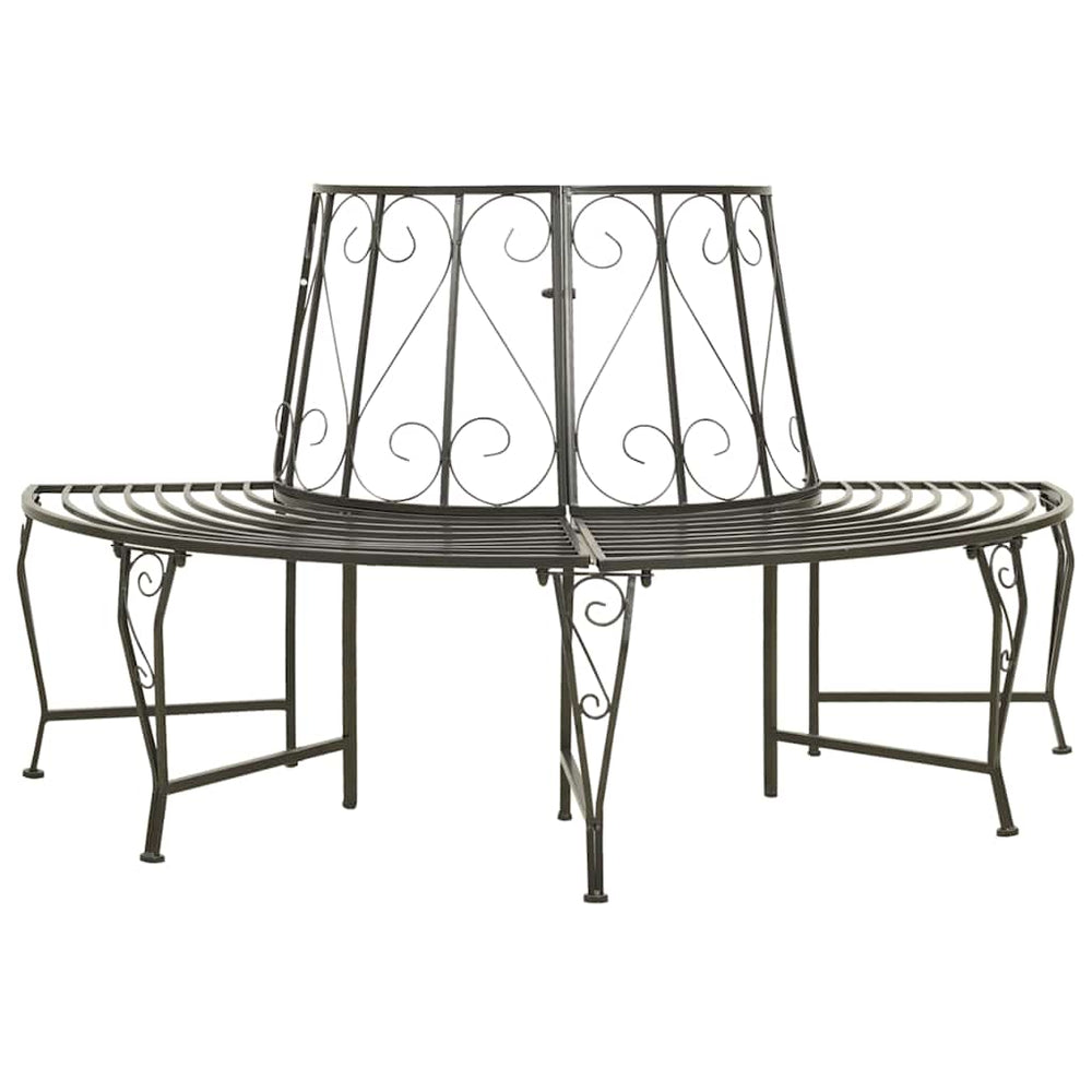 Baumbank Halbrund 160 cm Stahl