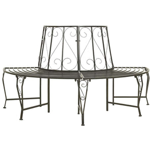Baumbank Halbrund 160 cm Stahl
